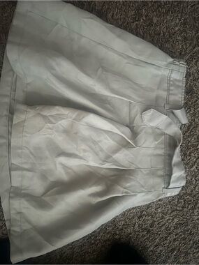 Girls Beige Pleated Skirt